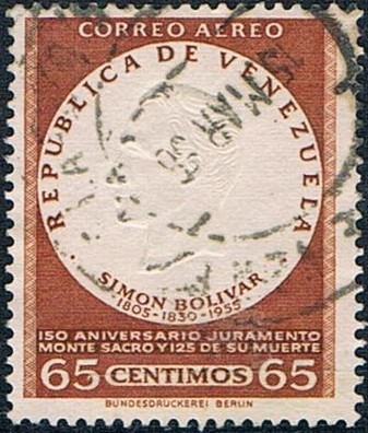 150º ANIV. DEL JURAMENTO DE BOLIVAR. Y&T Nº A-619