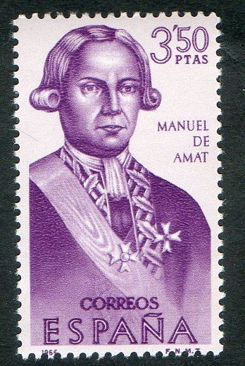 1756-  Forjadores de América. Manuel de Amat y Junyent ( 1704- 1782 ).