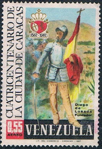 4º CENT. DE LA CIUDAD DE CARACAS. DIEGO DE LOSADA. Y&T Nº A-914