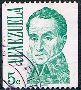 RETRATO DE SIMÓN BOLIVAR 1976. DENT HORIZONTAL. Y&T Nº 968A