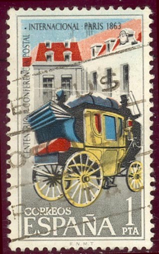 1963 Centenario de la IConferencia Postal Internacional - Edifil:1508