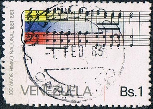 CENTENARIO DEL HIMNO NACIONAL. Y&T Nº 1105