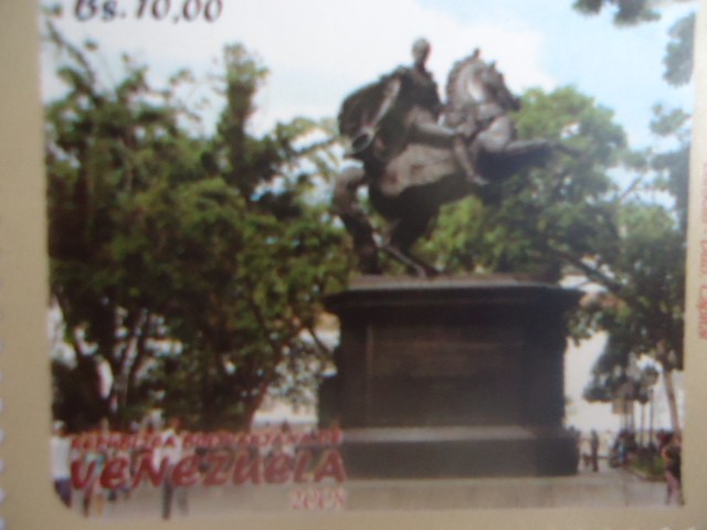 PLAZA BOLIVAR DE CARACAS (1de10-Serie de 10 Sellos)El rescate del espacio.