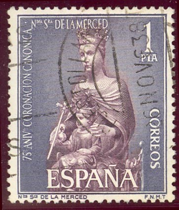 1963 LXXV Aniversario de la Coronacion de Ntra. Sra. de la Merced - Edifil:1523