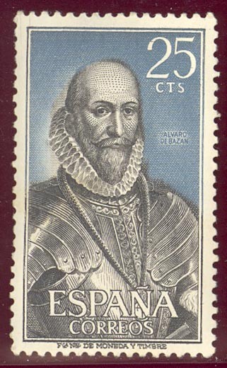 1966 Personajes Españoles. Alvaro de Bazán - Edifil:1705