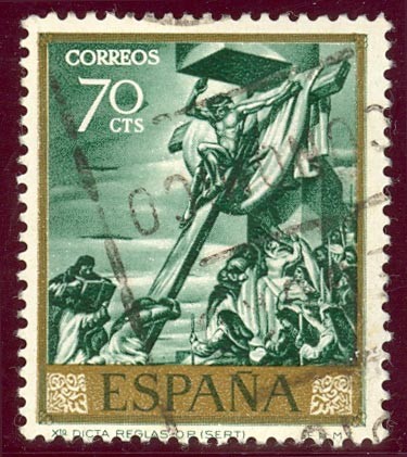 1966 Jose Maria Sert. Cristo dicta reglas - Edifil:1712