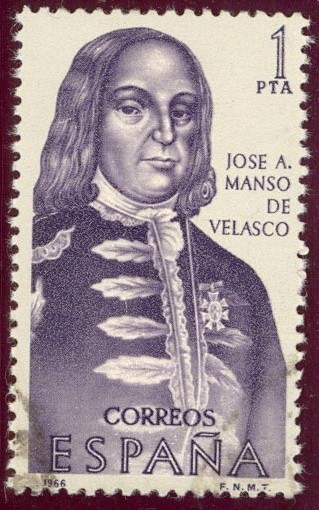 1966 Forjadores de America. Jose A. Manso de Velasco - Edifil:1752