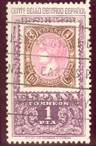 1965 Centenario del primer sello dentado - Edifil:1690