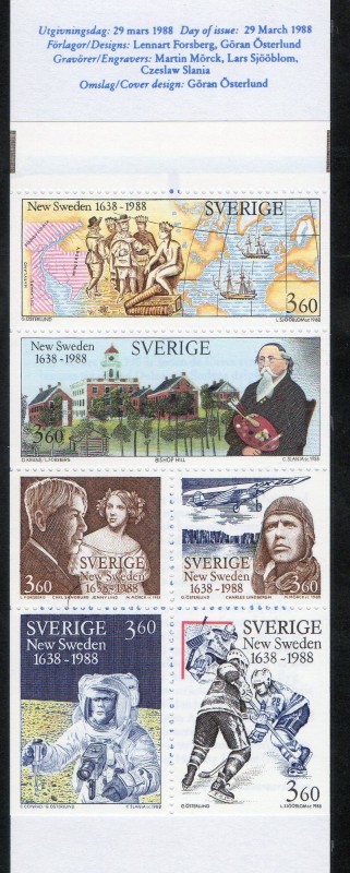 Michel C 129  New Sweden 6 v in Booklet