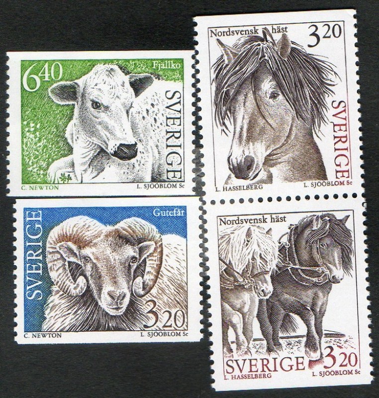 Michel 1804/07  Animals 4 v ( 2 v + pair )