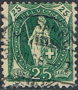 ALEGORIA DE HELVETIA 1882-1904. Y&T Nº 72