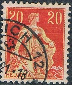 ALEGORÍA DE HELVETIA 1907-17 Y&T Nº 119