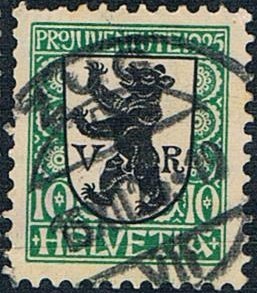 PRO JUVENTUD 1925. ESCUDO DEL CANTÓN DE APPENZELL. Y&T Nº 219