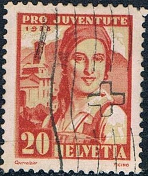 PRO JUVENTUD 1933. MUJER TESINESA Y&T Nº 269