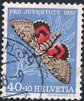 PRO JUVENTUD 1957. CATOCALA NUPCIAL. Y&T Nº 601