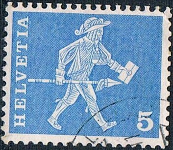 SERIE BÁSICA 1960-63. MENSAJERO DE FRIBURGO DEL SIGLO XVII. Y&T Nº 643