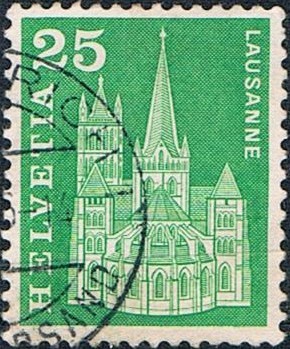 SERIE BÁSICA 1960-63. CATEDRAL DE LAUSANA. Y&T Nº 647