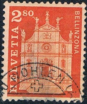 SERIE BÁSICA 1960-63. COLEGIATA DE BELLINZONA. Y&T Nº 660B