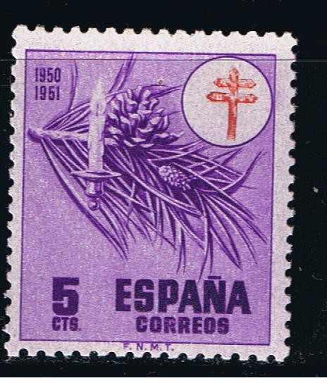 Edifil  1084  Pro Tuberculosos. Cruz de Lorena en rojo.  