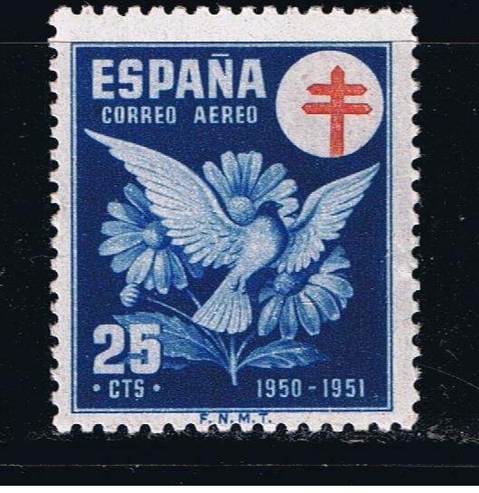 Edifil  1087  Pro Tuberculosos. Cruz de Lorena en rojo.  