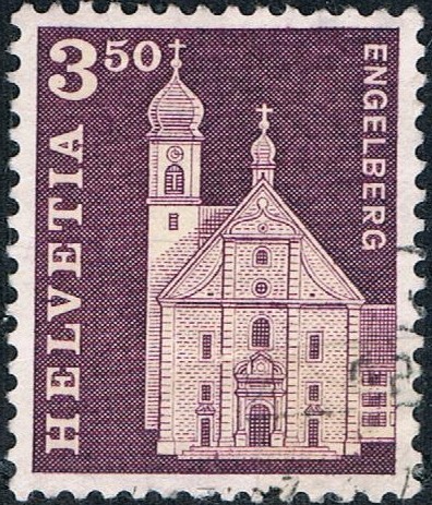 SERIE BÁSICA 1967. ABADIA BENEDICTINA DE ENGELBERG. Y&T Nº 798