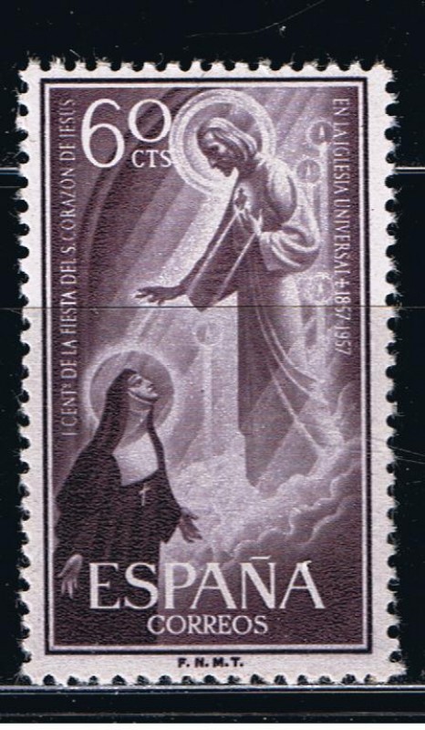 Edifil  1207  Centenario de la Fiesta del Sagrado Corazón de Jesús.  