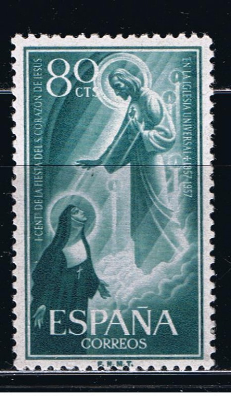 Edifil  1208  Centenario de la Fiesta del Sagrado Corazón de Jesús.  