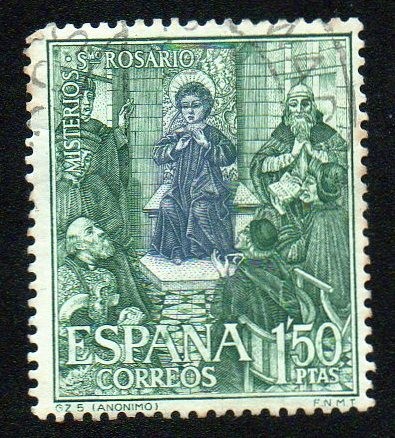 Misterios del Santo Rosario - Jesús con los doctores (Anónimo)