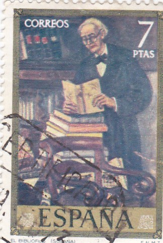 PINTURA -El Bibliófilo (Solana)   (G)