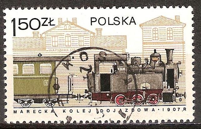  Locomotora de Vapor N º 17 KDM y la estación Varsovia Stalowa (1907).