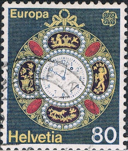 EUROPA 1976. OBRAS DE ARTESANÍA. RELOJ DE BOLSILLO DEL SIGLO XVIII. Y&T Nº 1004