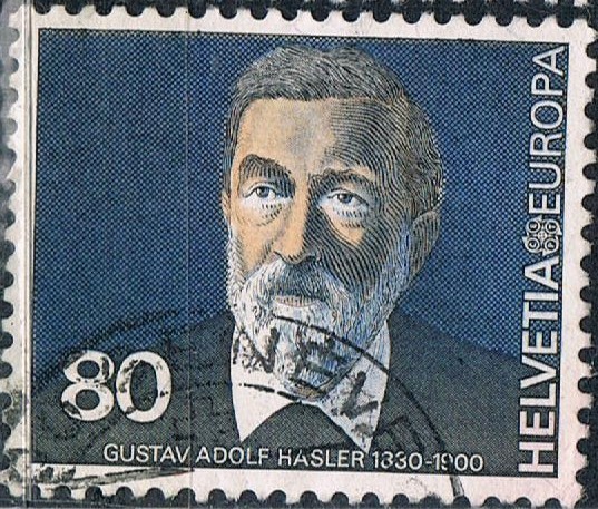 EUROPA 1980. GUSTAV ADOLF HASLER, INVENTOR. Y&T Nº 1105