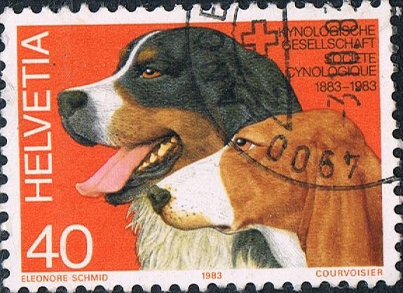 CENT. DE LA SOCIEDAD CANINA SUIZA. Y&T Nº 1186