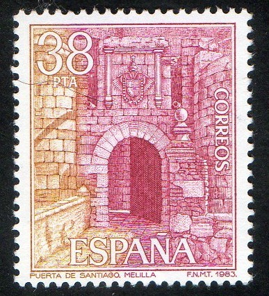 2727-  Paisajes y monumentos.  Puerta de Santiago, Melilla.