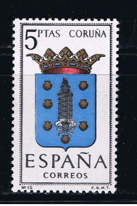 Edifil  1483  Escudos de las capitales de provincias españolas.  