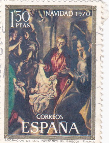 NAVIDAD- 1970- Adoración de los pastores  (El Greco)     (H)