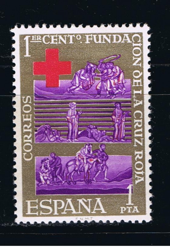 Edifil  1534  Cente. de la Cruz Roja Internacional.  