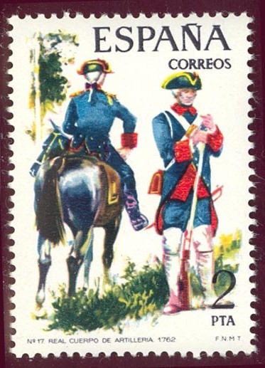 1975 Uniformes Militares. Real Cuerpo de Artillería - Edifil:2237