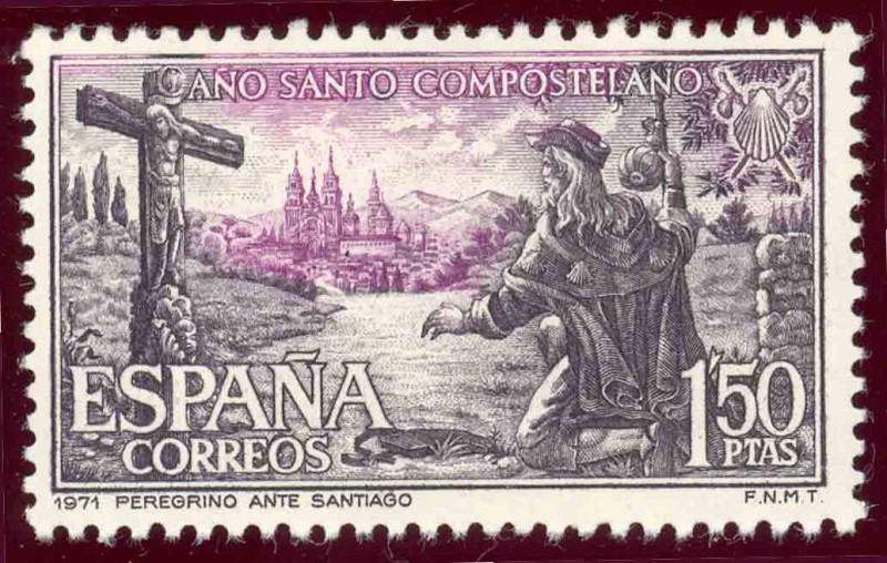 1971 Año Santo Compostelano. Peregrino. Edifi:2064