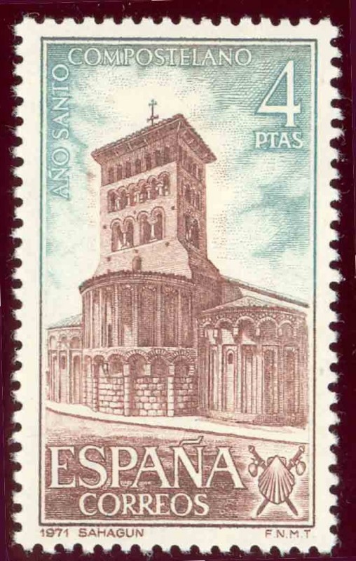 1971 Año Santo Compostelano. Iglesia de San Tirso. Sahagun. Edifi:2069