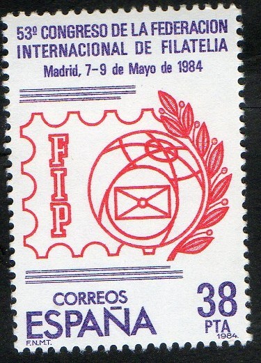 2755- 53º Congreso de la Federación Internacional de Filatelia. Emblema.