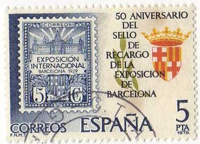 2549.- 50 Aniversario del sello de Recargo de la exposición de Barcelona.