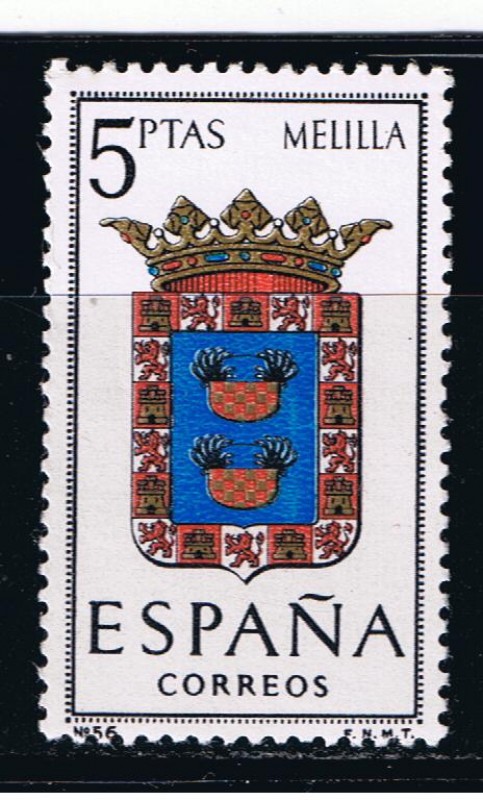 Edifil  1703  Escudos de las capitales de provincia españolas y de España.  