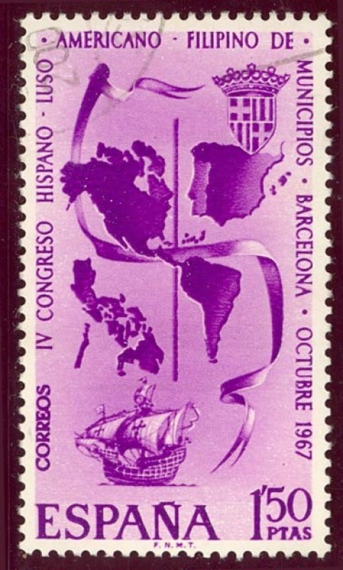 1967 Forjadores de América. IV Congreso de Municipios - Edifil:1818