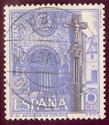 1967 Serie Turistica. Santa Maria de Azougue, Betanzos - Edifil:1802