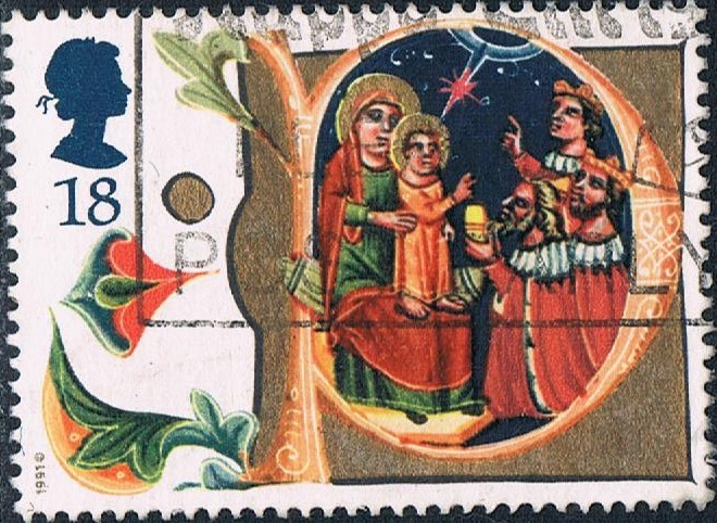 NAVIDAD 1991. LETRAS ILUMINADAS DEL MANUSCRITO VENECIANO ACTOS DE MARIA Y JESUS. M 1367