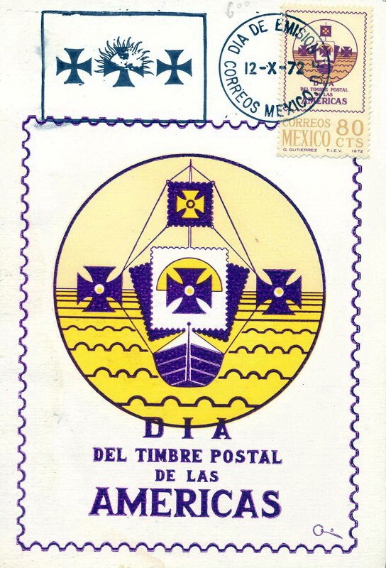 Tarjeta Maxima-primer día.-Día del timbre postal de las americas