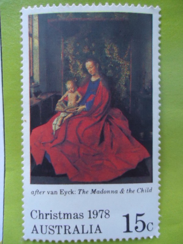 Christmas  1978.- After Van Eyck: Madonna & the Child. 