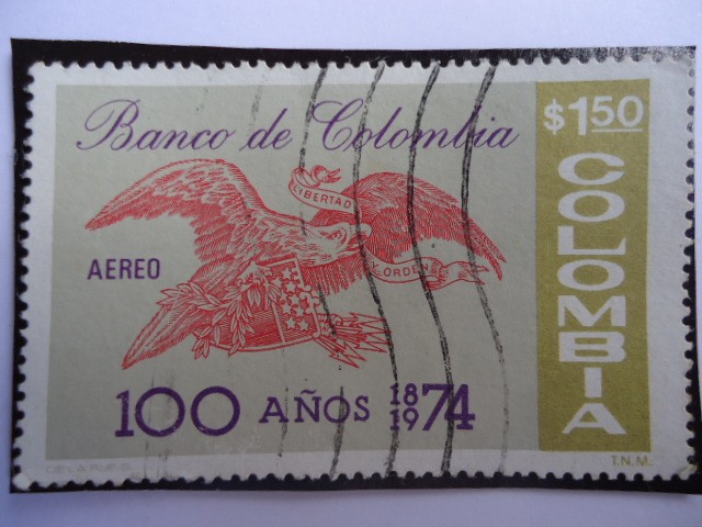 100 Años  Banco de Colombia - Centenario, 1874-1974 - 