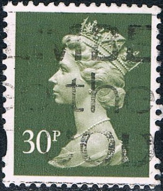 ISABEL II TIPO MACHIN 27/07/93 DENT 14 3/4 X 14 1/4 SINCOPADO M 1226CS